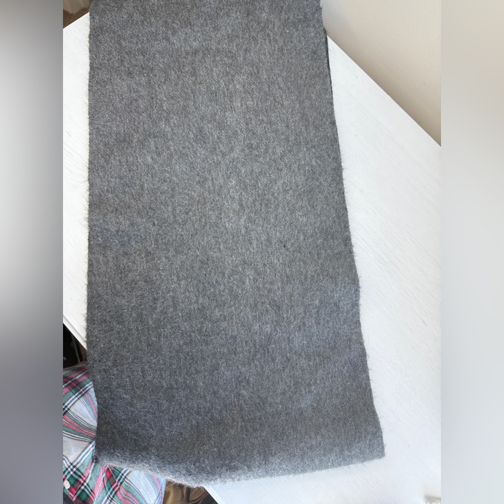 Murano 100% CASHMERE Two-Layer Black Gray Scarf - Picture 8 of 11